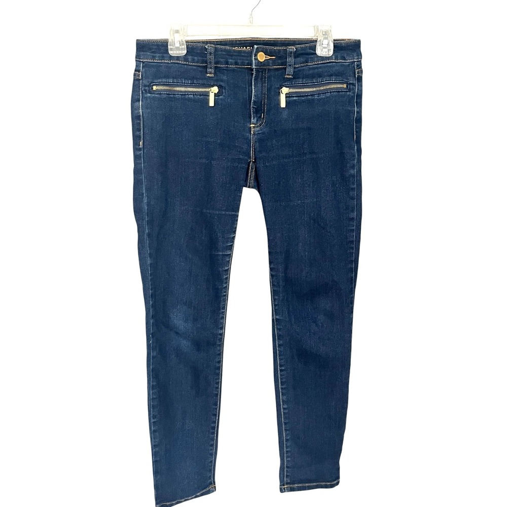 Michael Kors Women's Skinny Front Zip Pockets Denim Jeans 6 31x27.5